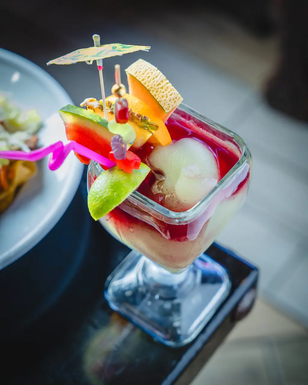 Frozen Sangria with fruit